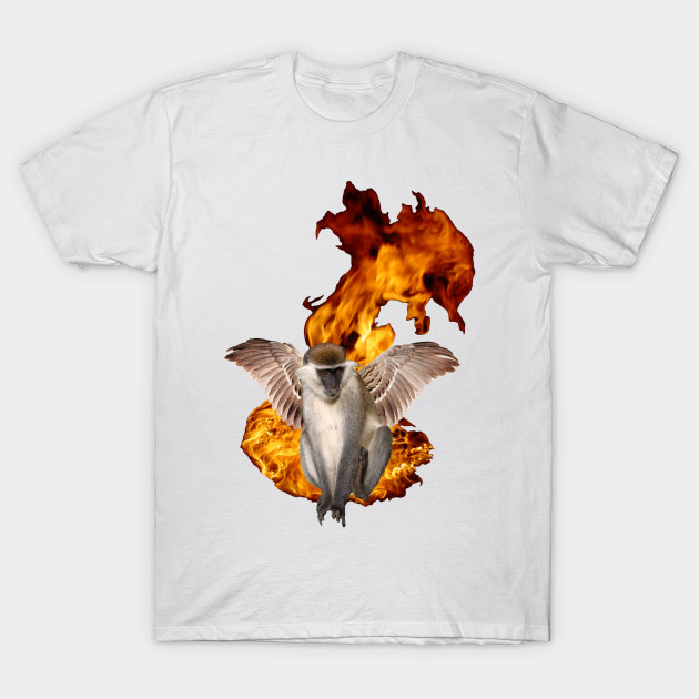 Flying Fire Monkey T-Shirt-TOZ